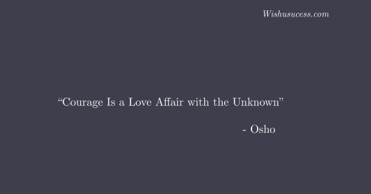 Courage Is a Love Affair with the Unknown