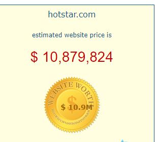 Hotstar Website Worth