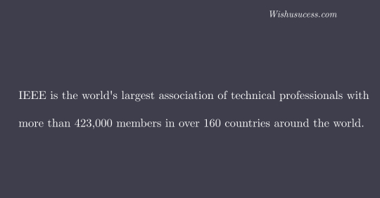 IEEE is the world's largest association of technical professionals