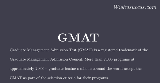 GMAT Exam 2020