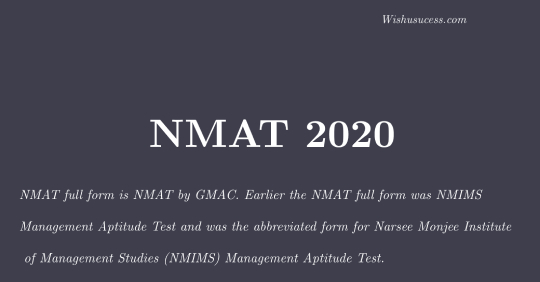 NMAT 2020