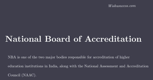 National Board of Accreditation (NBA)