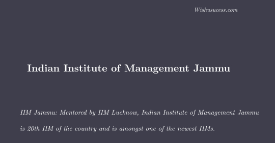 Indian Institute of Management Jammu Latest News