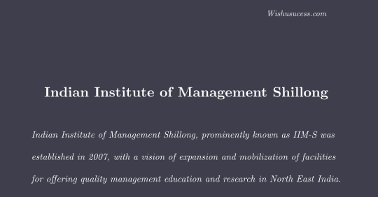 Indian Institute of Management Shillong News 2020
