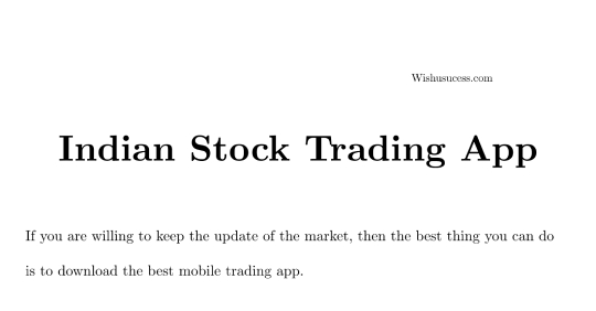 Indian Stock Trading App