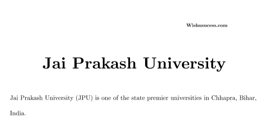 Jai Prakash University College List 2020
