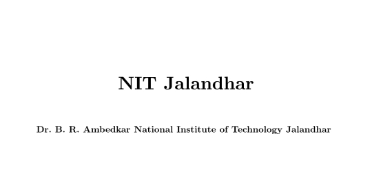 NIT Jalandhar News 2020