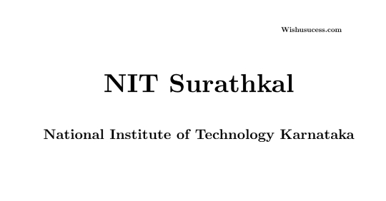 NIT Surathkal or NITK Surathkal