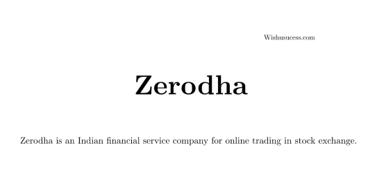 Zerodha Online Trading Software