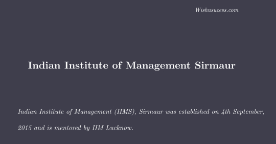 Indian Institute of Management Sirmaur News 2020