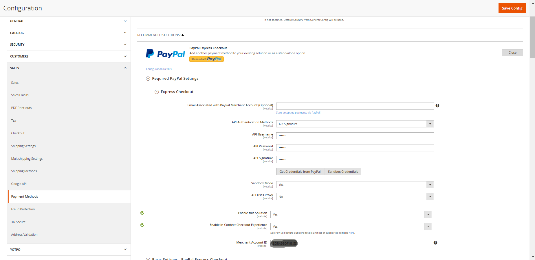 Configure PayPal in Magento 2