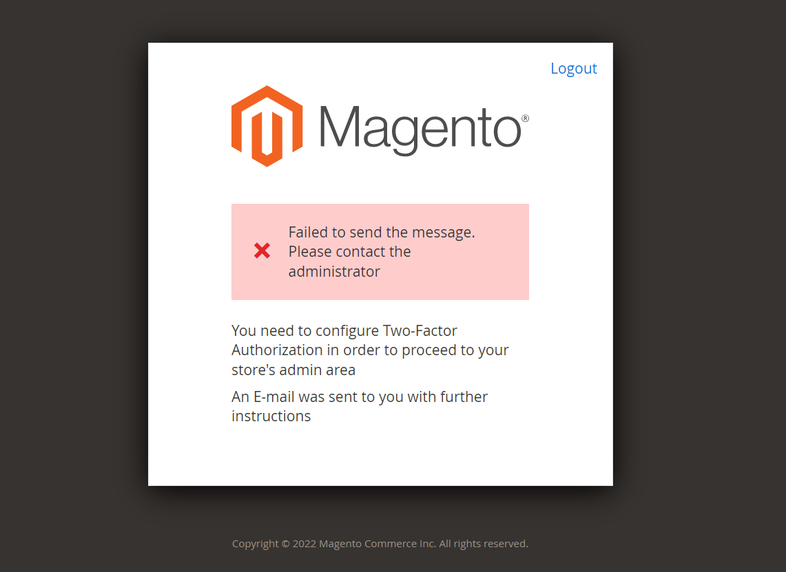 Admin Login Two Factor Issue While Magento 2.4.3 Installation