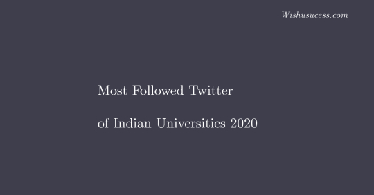 Indian Universities on Twitter With Most No of Followers