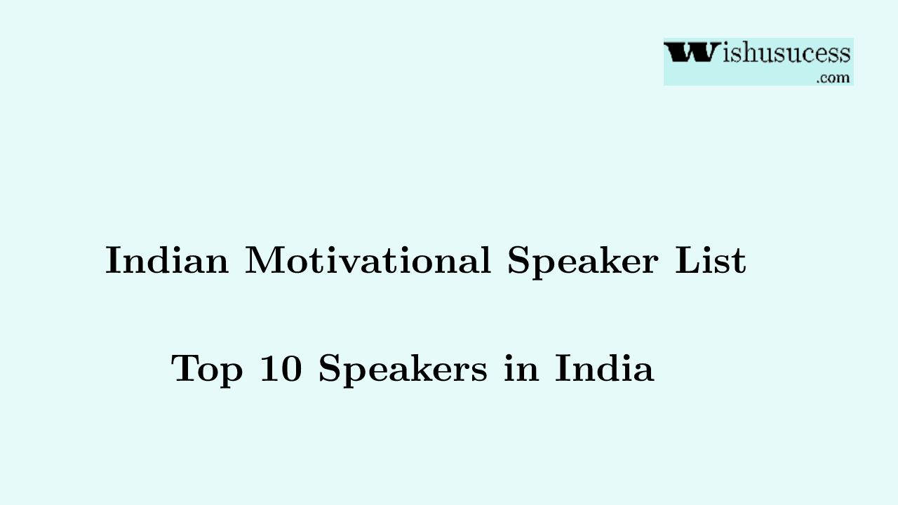 Indian Motivational Speakers List